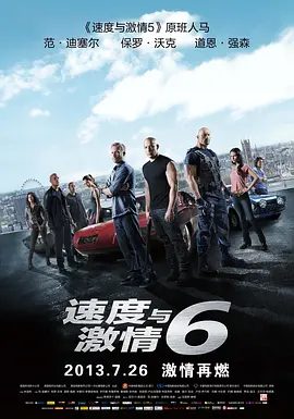 【高分欧美电影】速度与激情6（2013）4K|范·迪塞尔 / 保罗·沃克 / 道恩·强森 / 乔丹娜·布鲁斯特|动作 / 犯罪|又名: 狂野时速6/ 玩命关头6|速度与激情|夸克网盘无删减资源